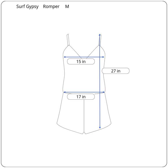 Surf Gypsy Long Sleeve Romper Women Size Medium - Picture 5 of 5